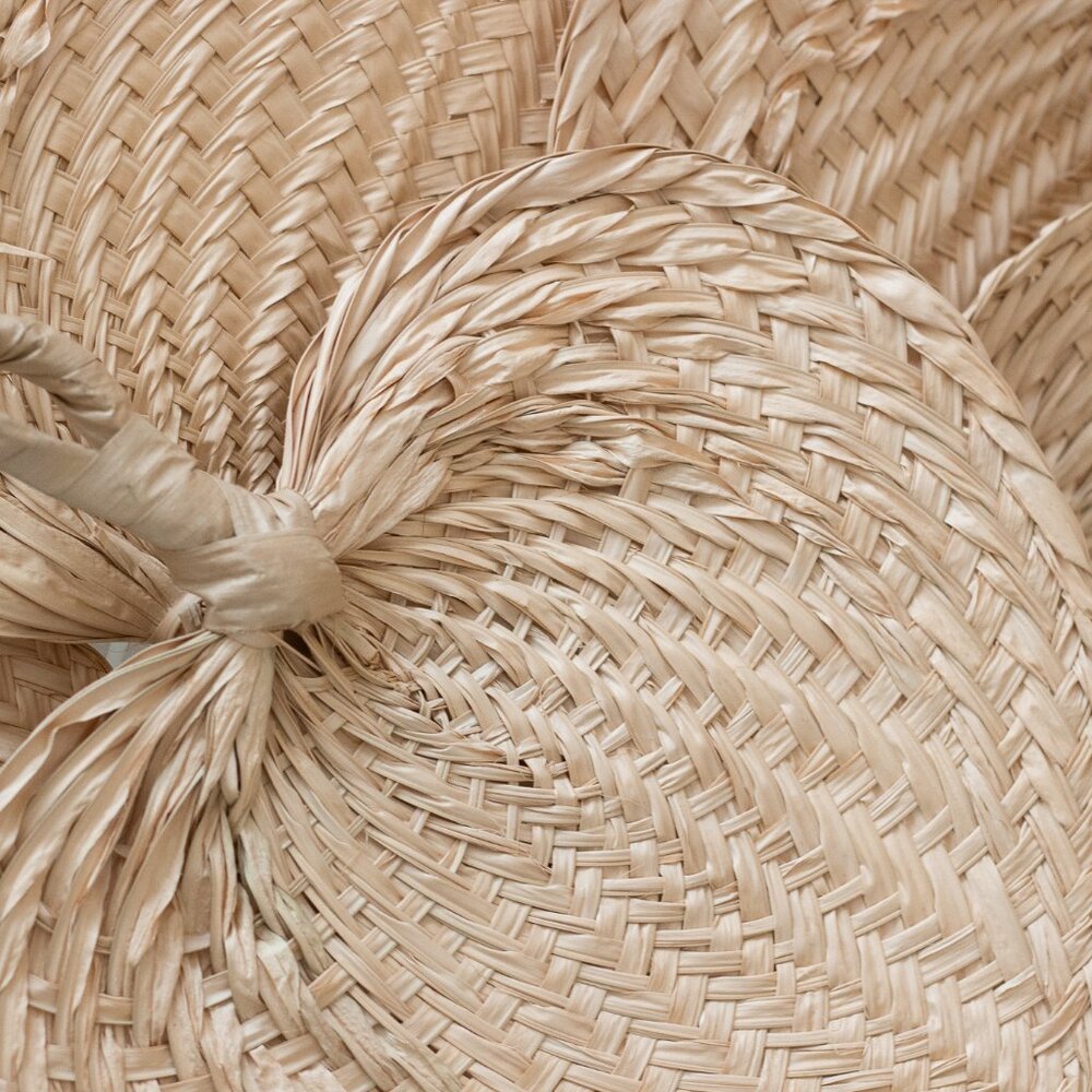 Natural Woven Wedding Hand Fan